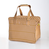 Large Weekender Luggage | Laminated Fabric with Genuine Leather