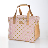Large Weekender Luggage | Laminated Fabric with Genuine Leather