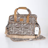 Baby Nappy Bag | Laminated Fabric with Genuine Leather | In Stock