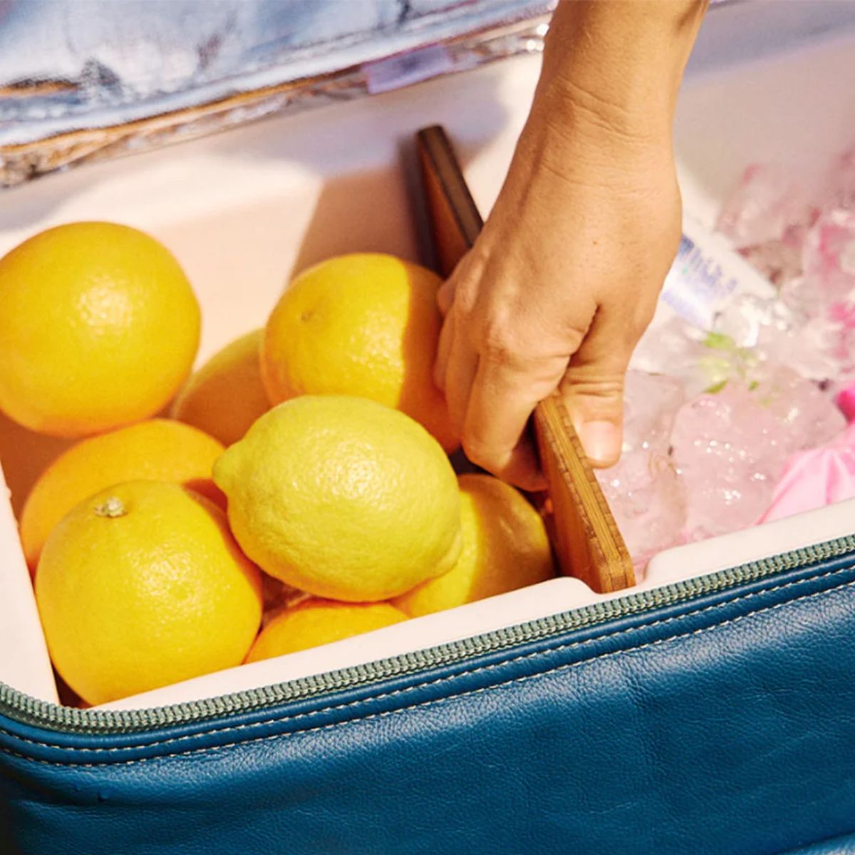 25L Box Cooler | Wax Canvas with Genuine Leather & Hard Inner Bin
