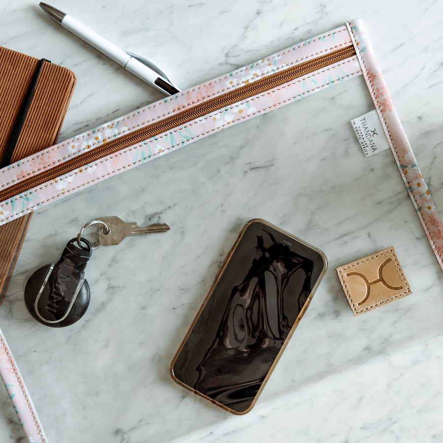 Clear Document Pouch | Laminated Fabric | In Stock