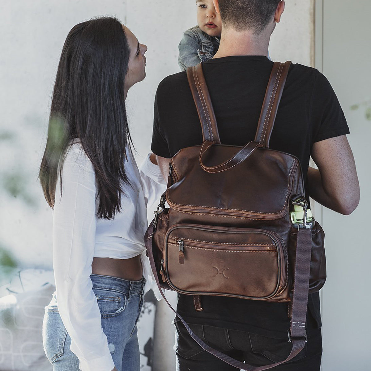 Baby Changing Backpack | Genuine Leather