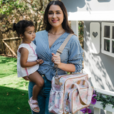 Baby Nappy Bag | Laminated Fabric with Genuine Leather | In Stock