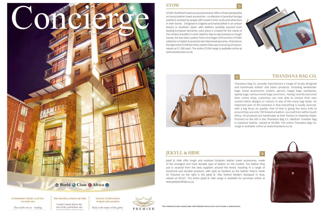Conceirge Magazine March 2019 - Medium Traveler Hazelnut Leather