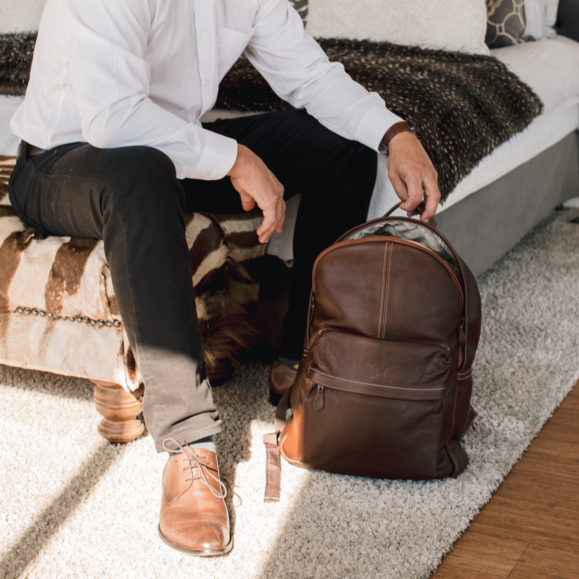 Travel Backpack | Leather