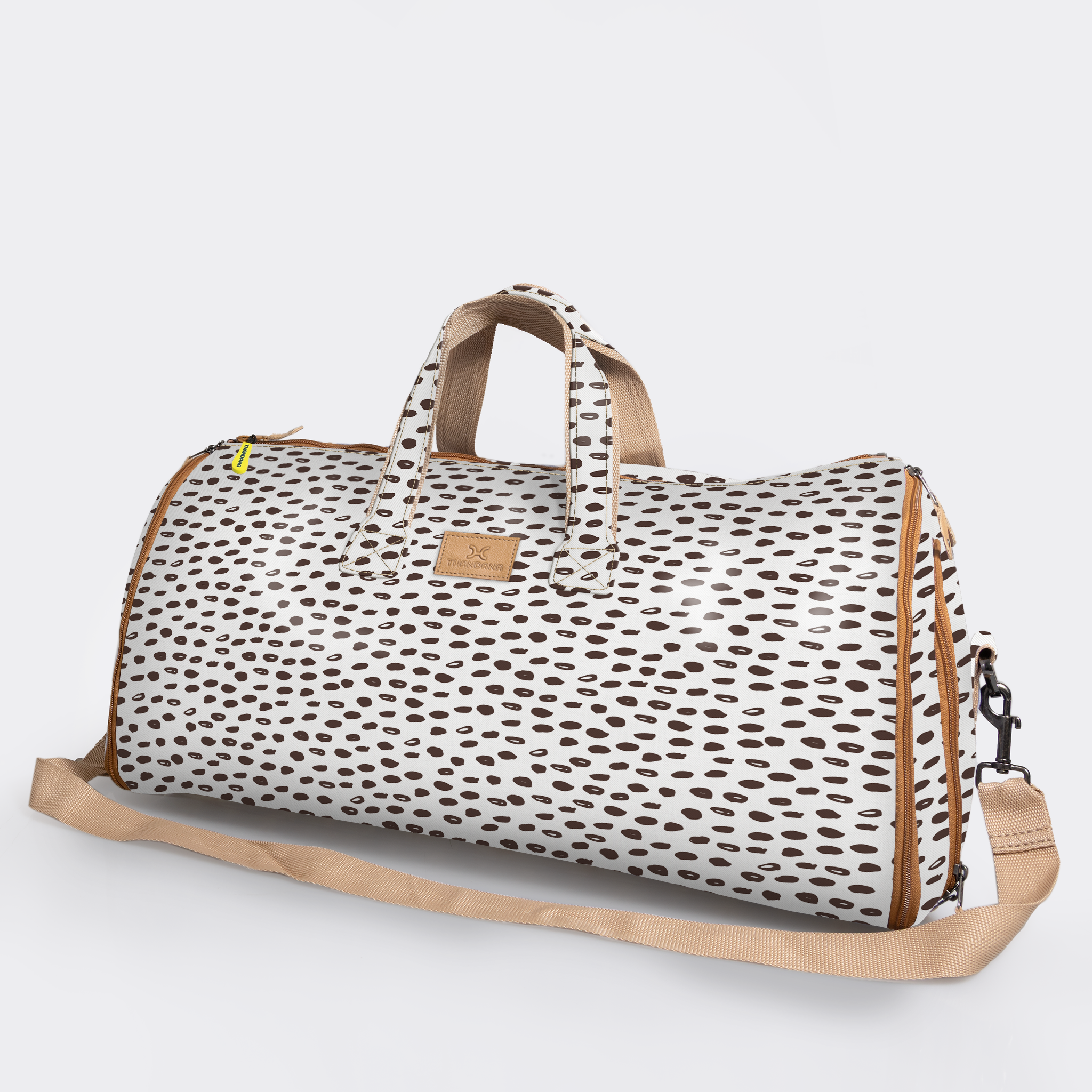 Carry All Travel Bag | Laminated Fabric with Genuine Leather