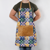 Apron | Laminated Fabric with Genuine Leather Pouch