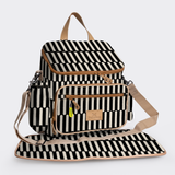 Baby Changing Backpack | Laminated Fabric with Genuine Leather