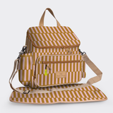 Baby Changing Backpack | Laminated Fabric with Genuine Leather