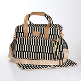 Baby Changing Bag | Laminated Fabric with Genuine Leather
