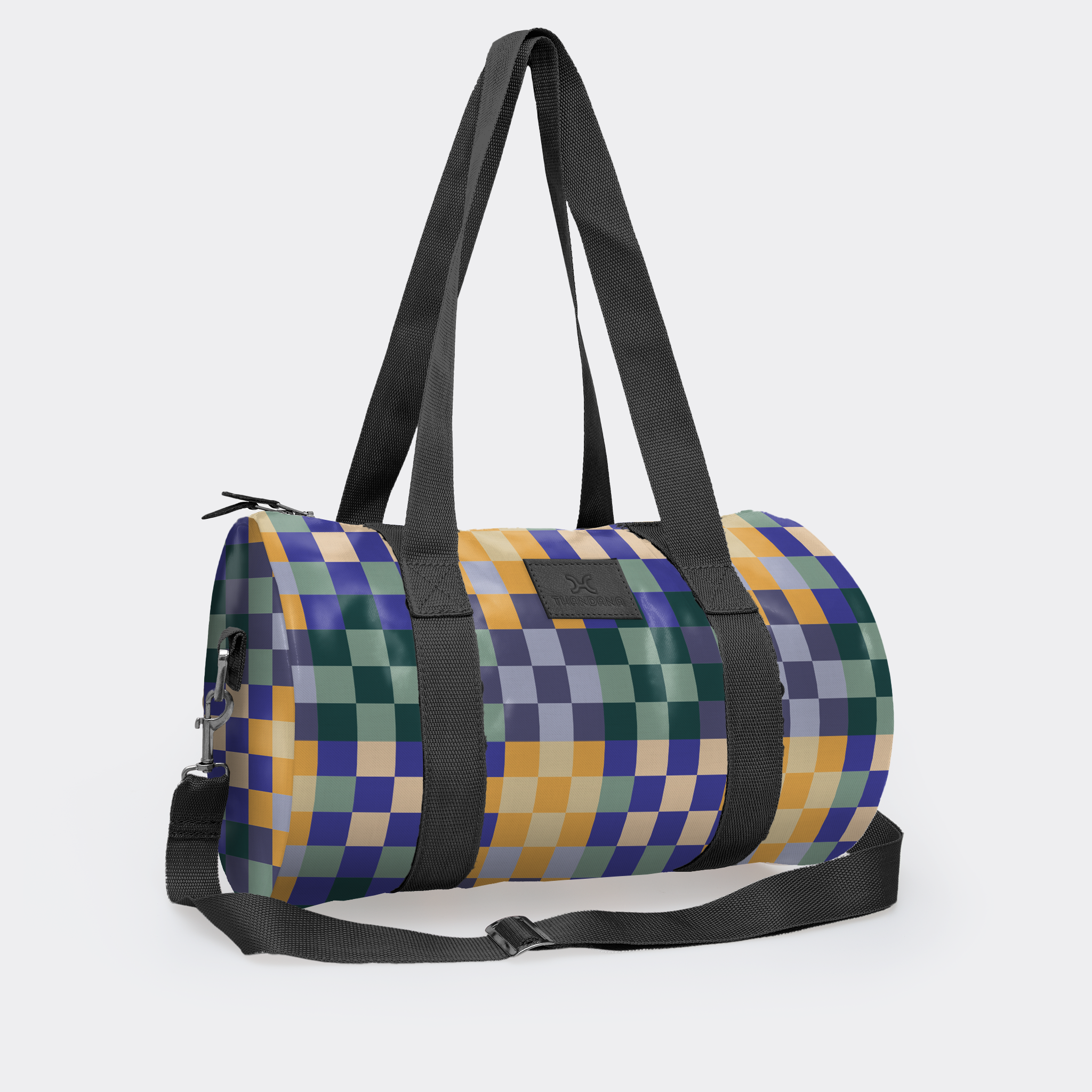 Sports & Gym Bag BLACK Trim | Laminated Fabric