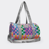 Sports & Gym Bag SILVER Trim | Laminated Fabric
