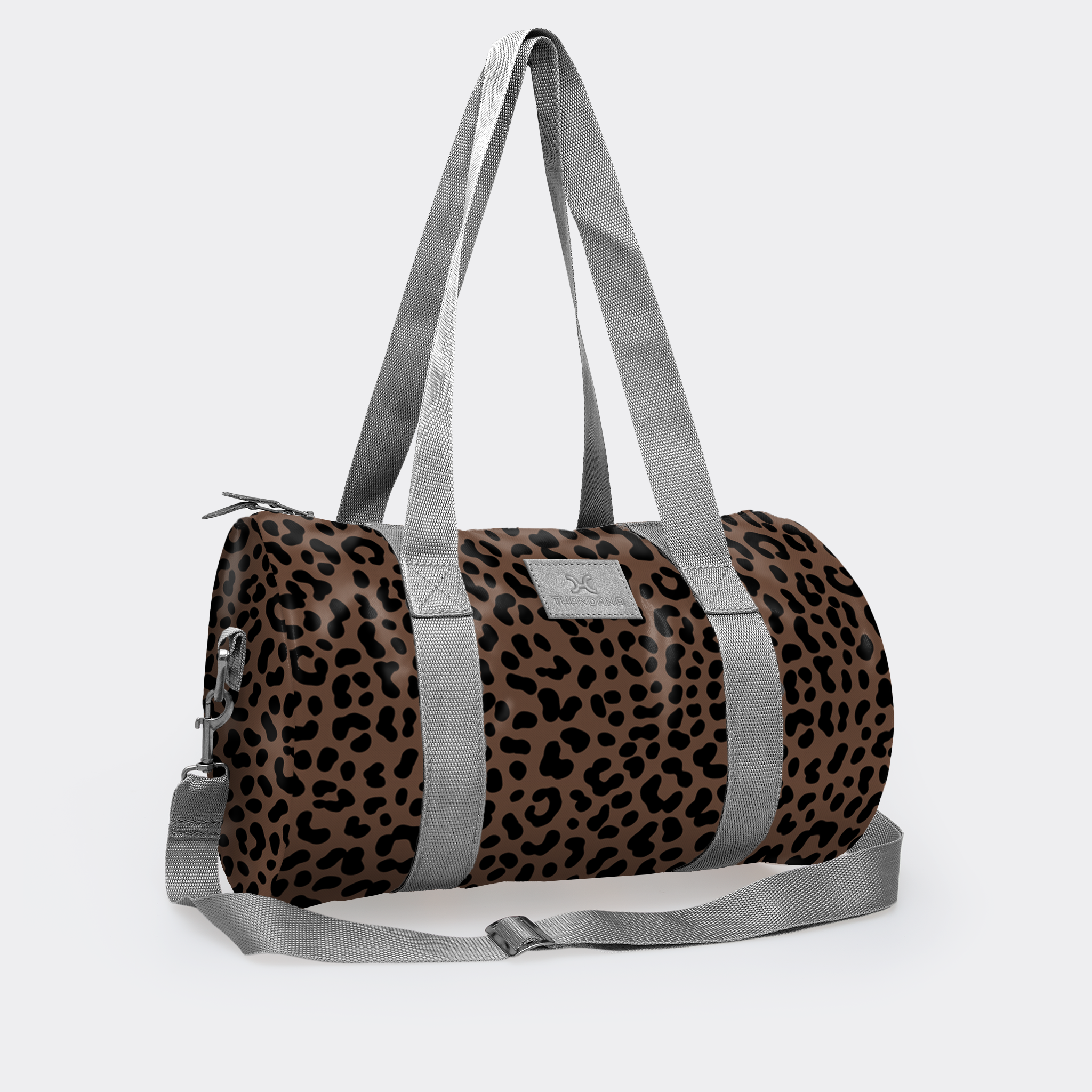 Sports & Gym Bag SILVER Trim | Laminated Fabric
