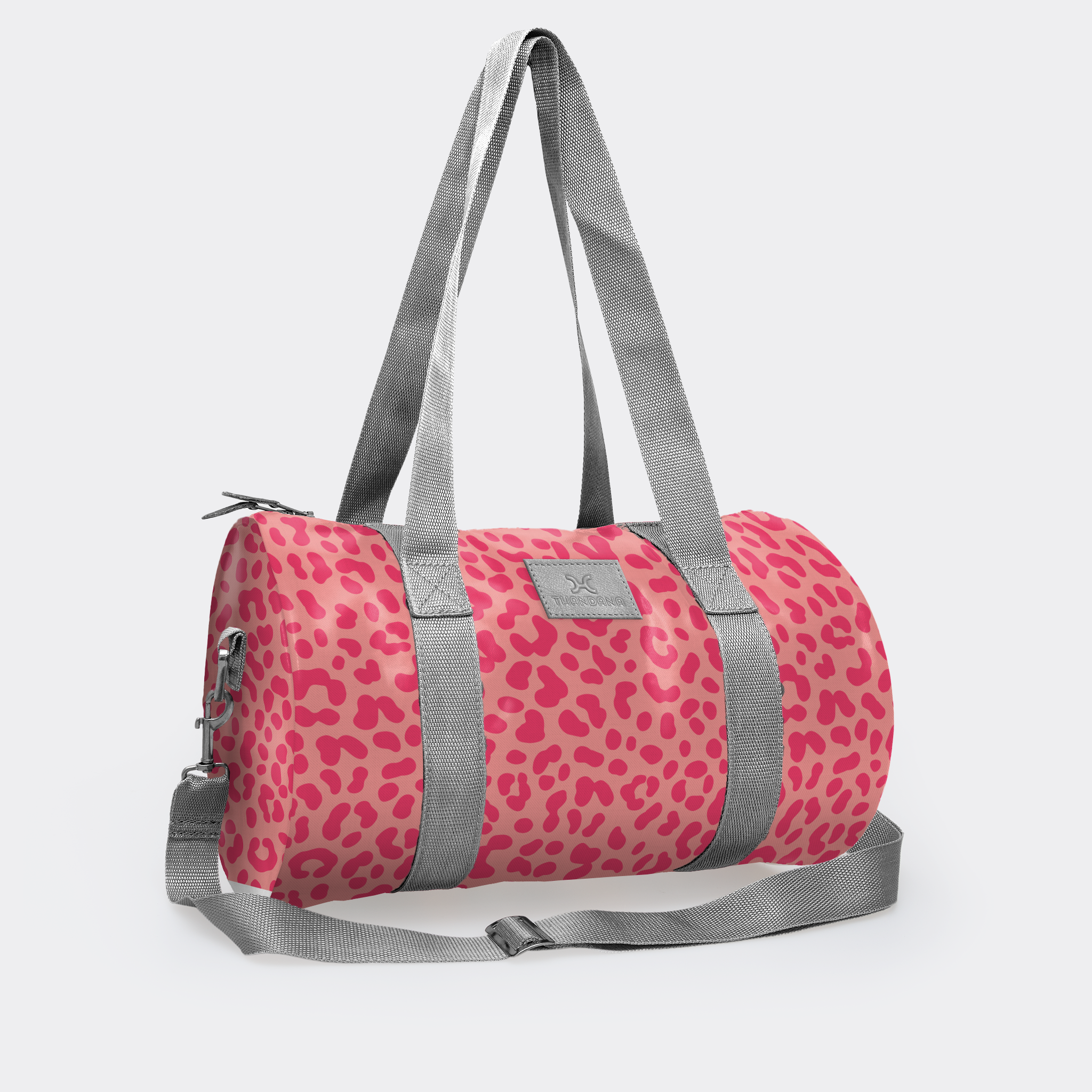 Sports & Gym Bag SILVER Trim | Laminated Fabric