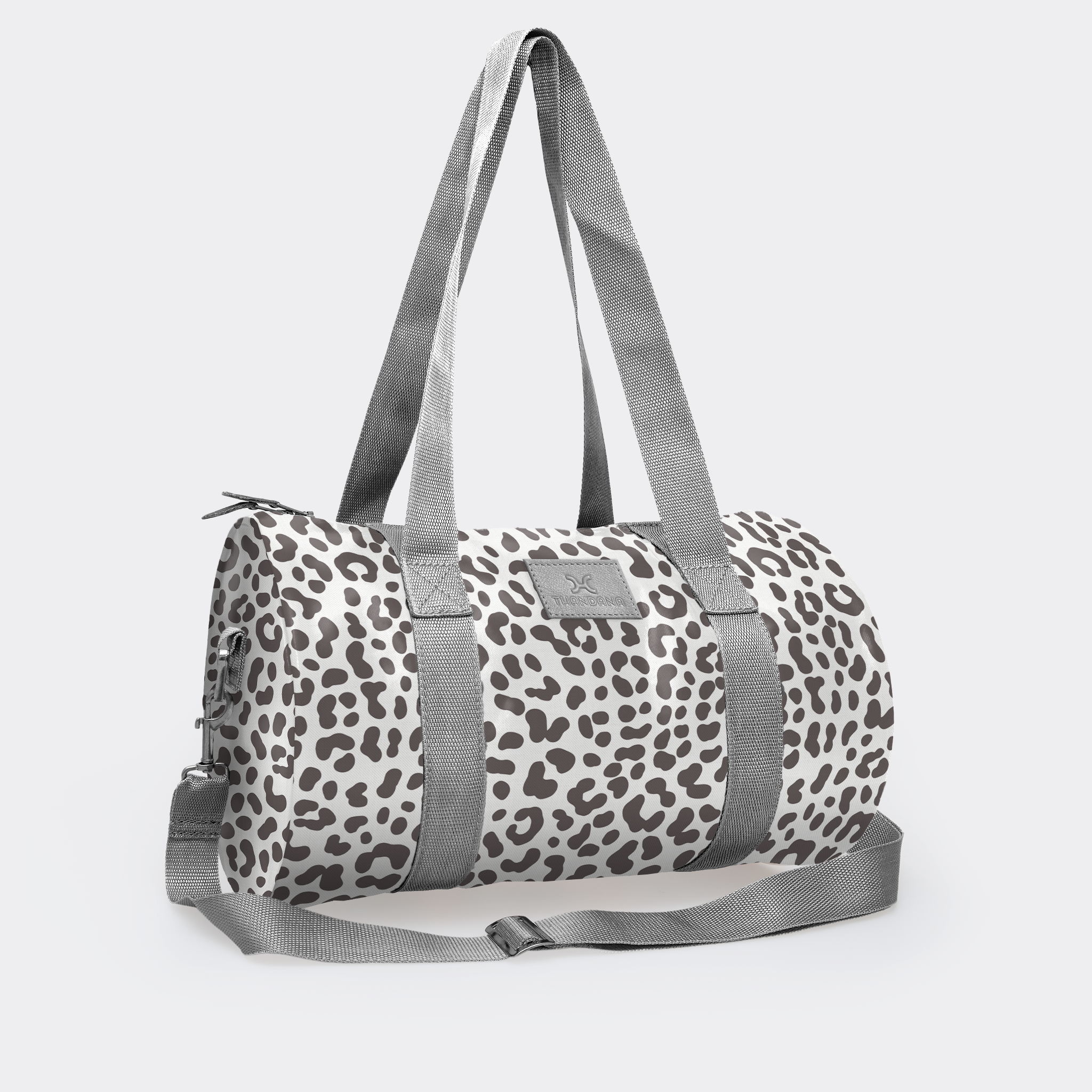 Sports & Gym Bag SILVER Trim | Laminated Fabric