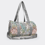 Sports & Gym Bag SILVER Trim | Laminated Fabric