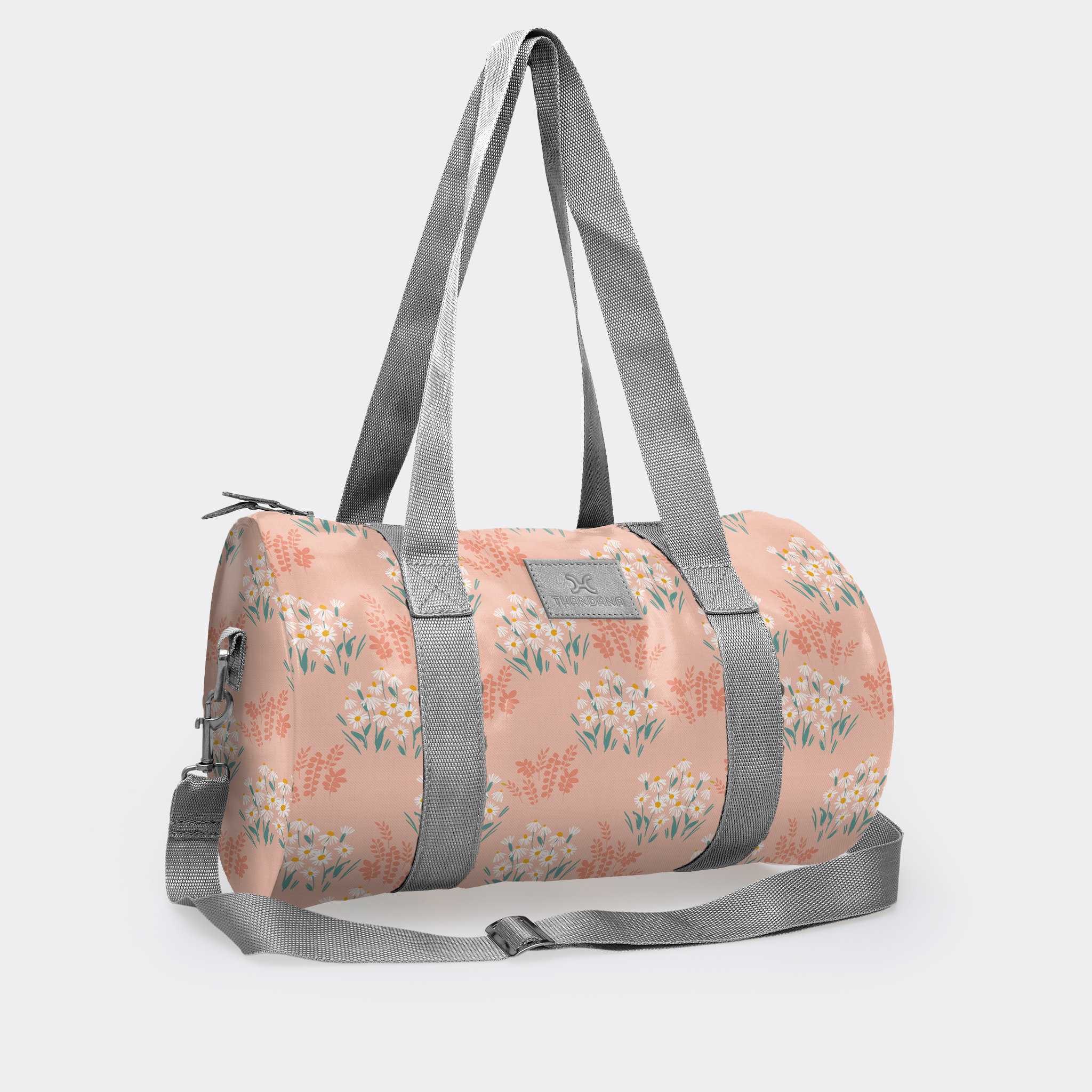 Sports & Gym Bag SILVER Trim | Laminated Fabric
