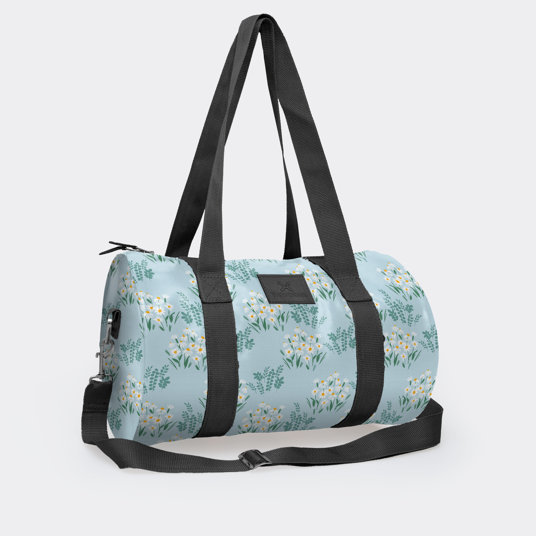 Sports & Gym Bag BLACK Trim | Laminated Fabric