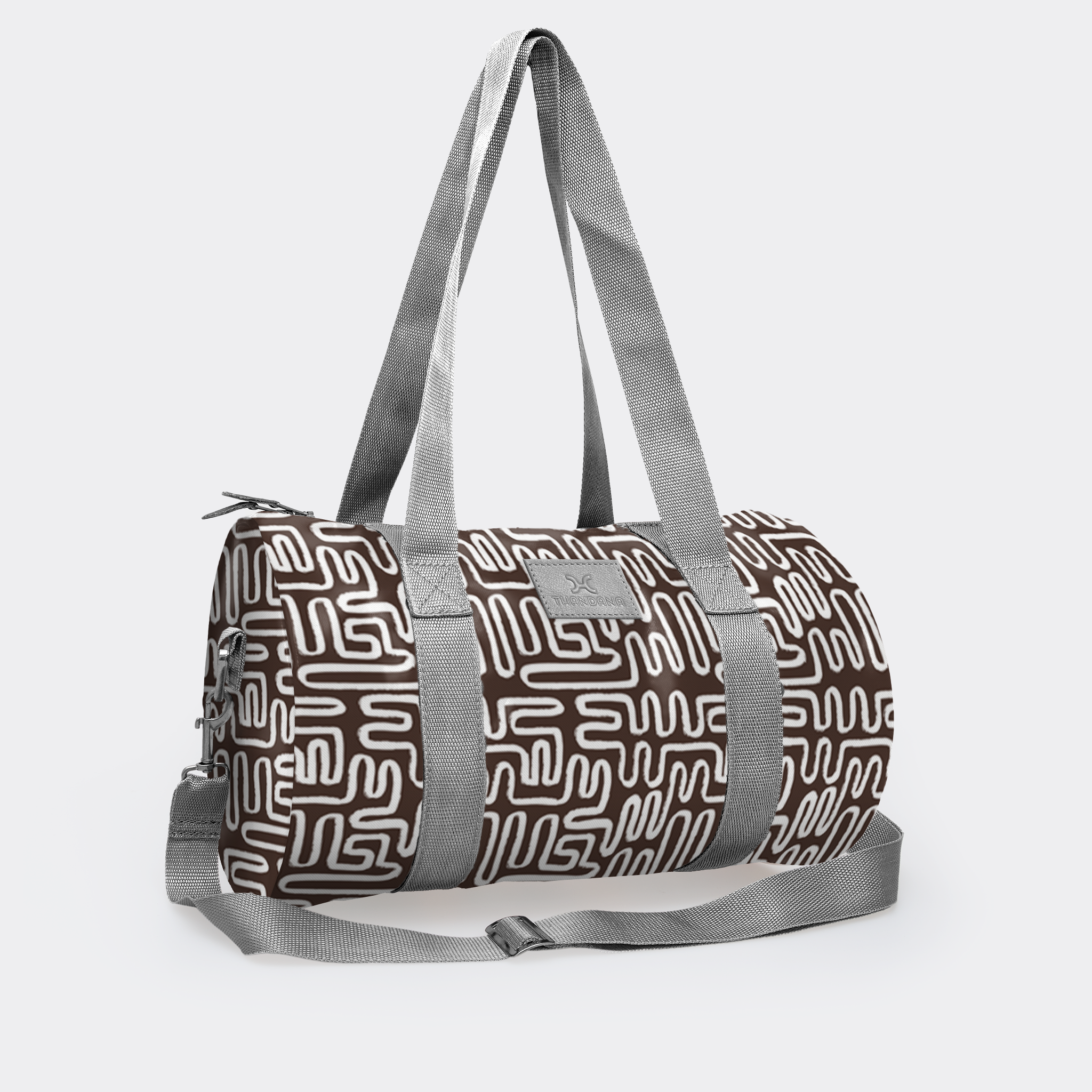Sports & Gym Bag SILVER Trim | Laminated Fabric
