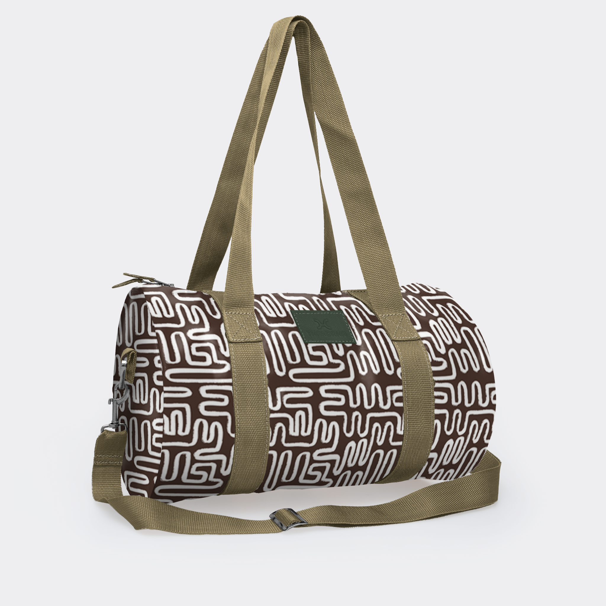 Sports & Gym Bag OLIVE Trim | Laminated Fabric