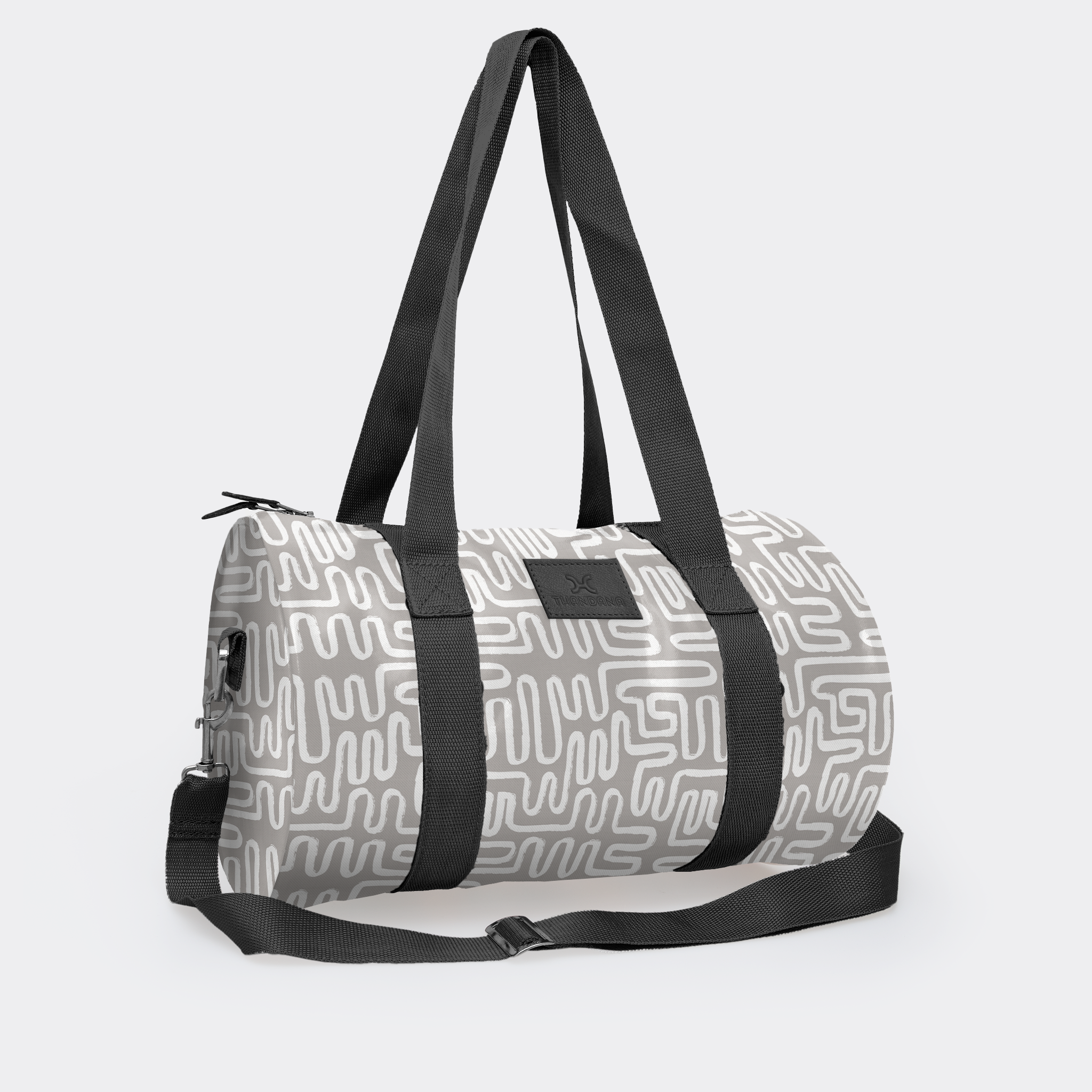Sports & Gym Bag BLACK Trim | Laminated Fabric