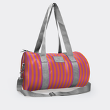 Sports & Gym Bag SILVER Trim | Laminated Fabric