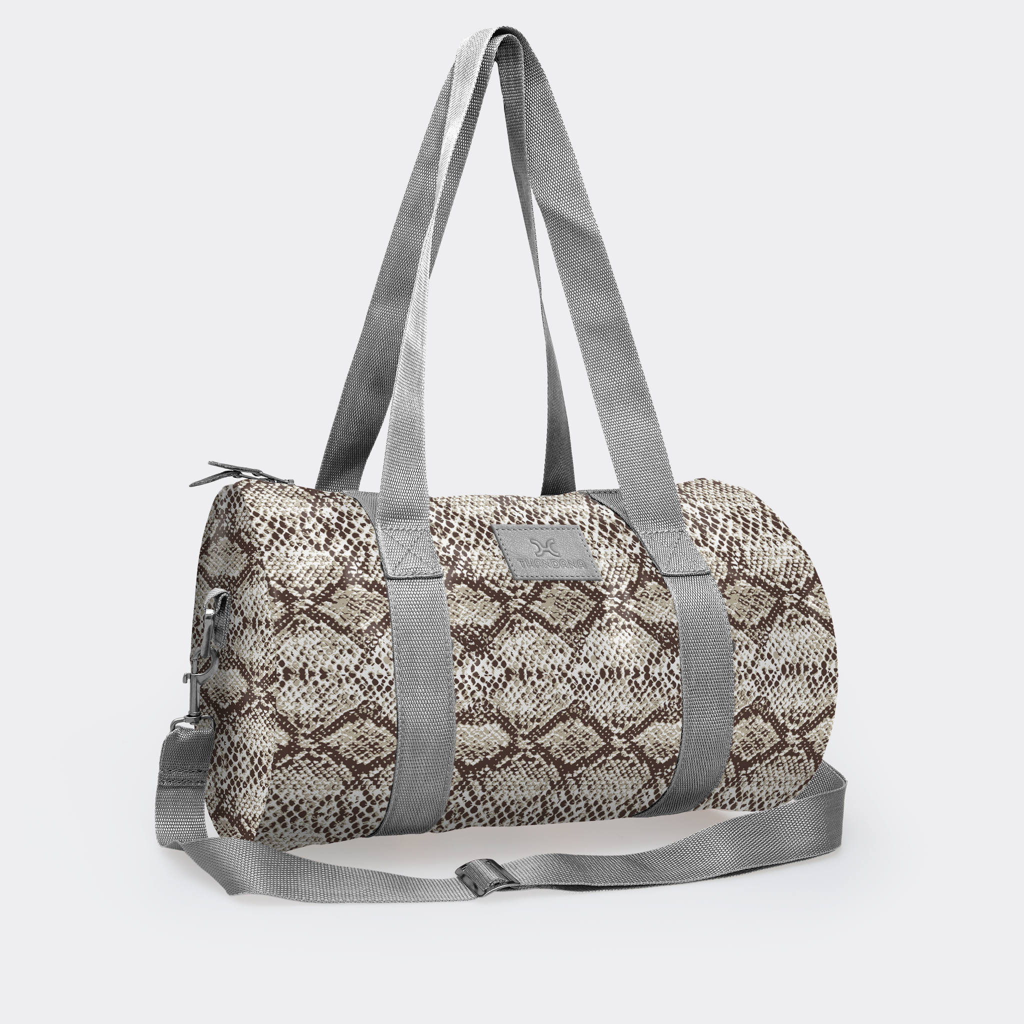 Sports & Gym Bag SILVER Trim | Laminated Fabric