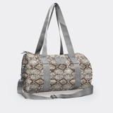 Sports & Gym Bag SILVER Trim | Laminated Fabric