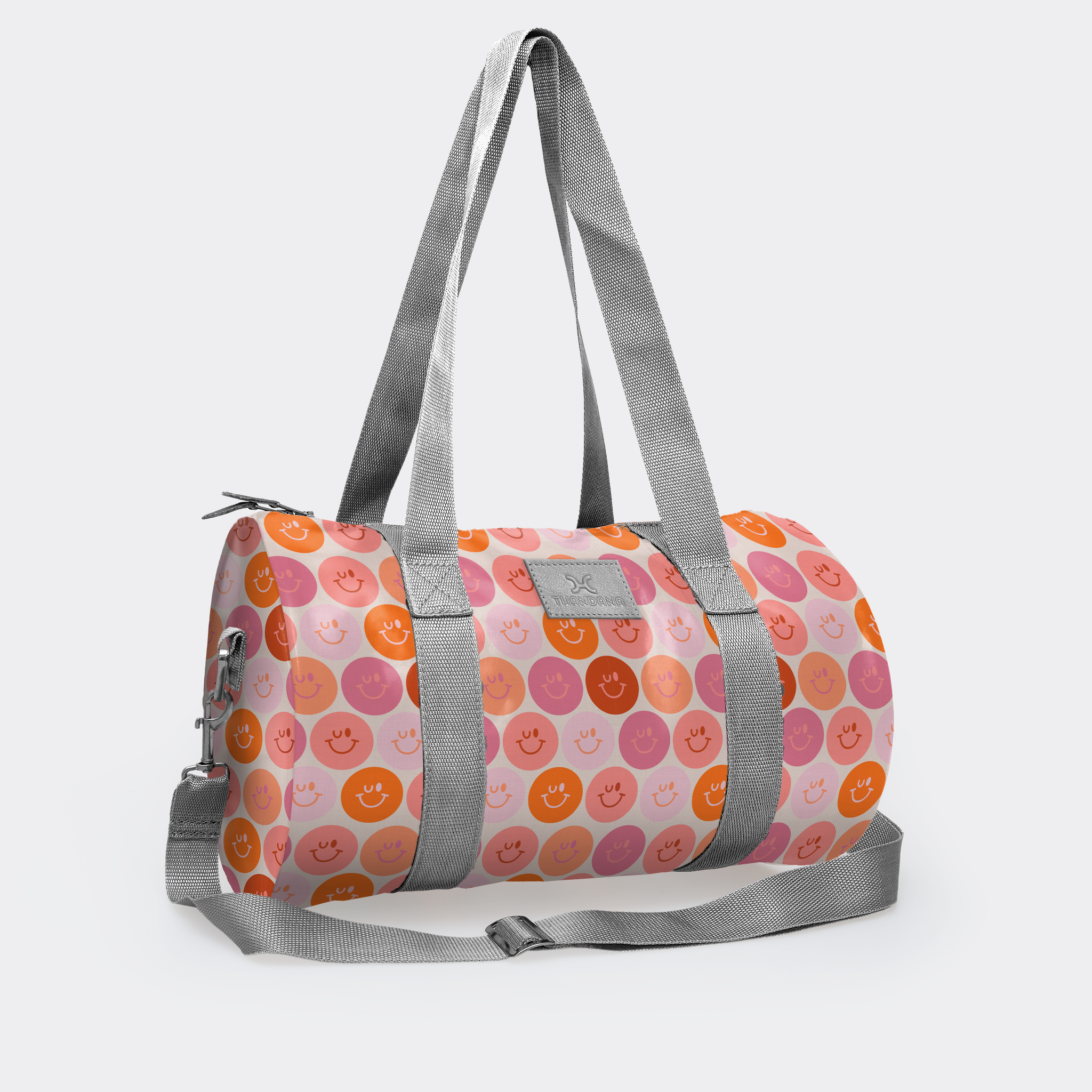 Sports & Gym Bag SILVER Trim | Laminated Fabric