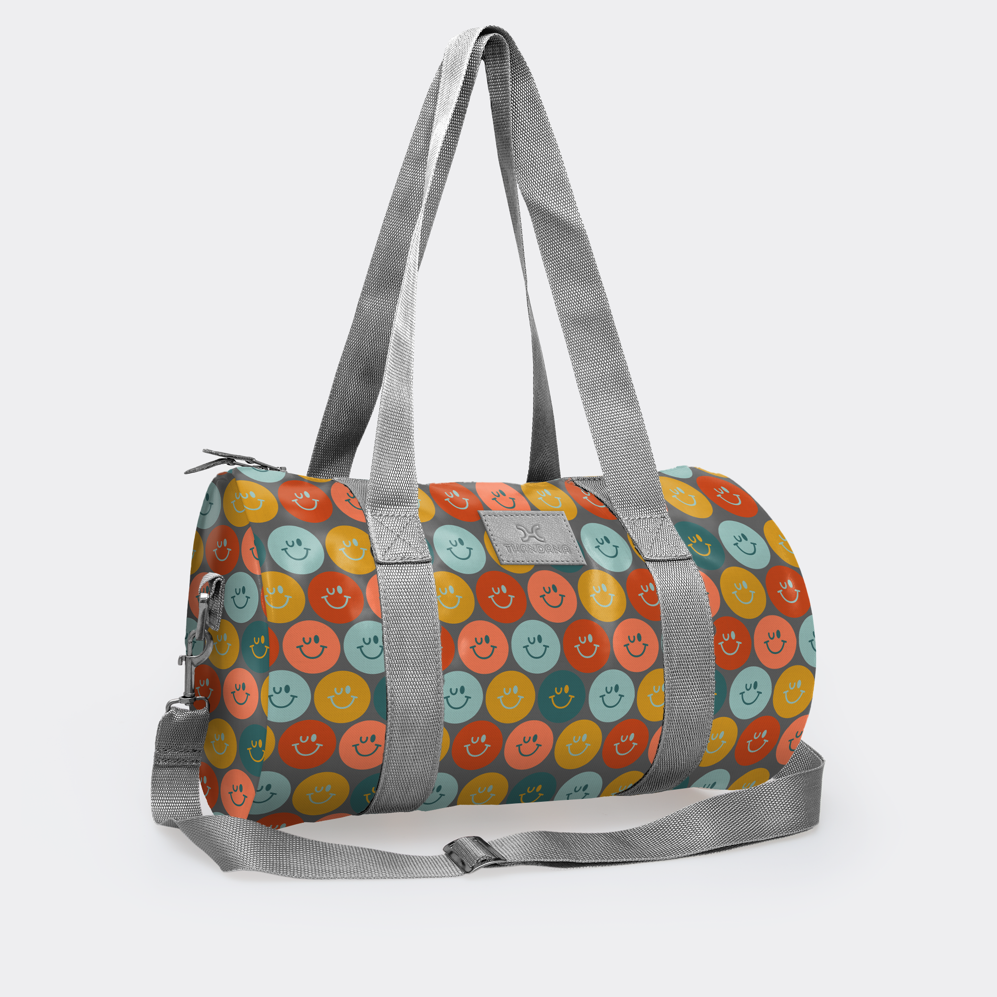 Sports & Gym Bag SILVER Trim | Laminated Fabric