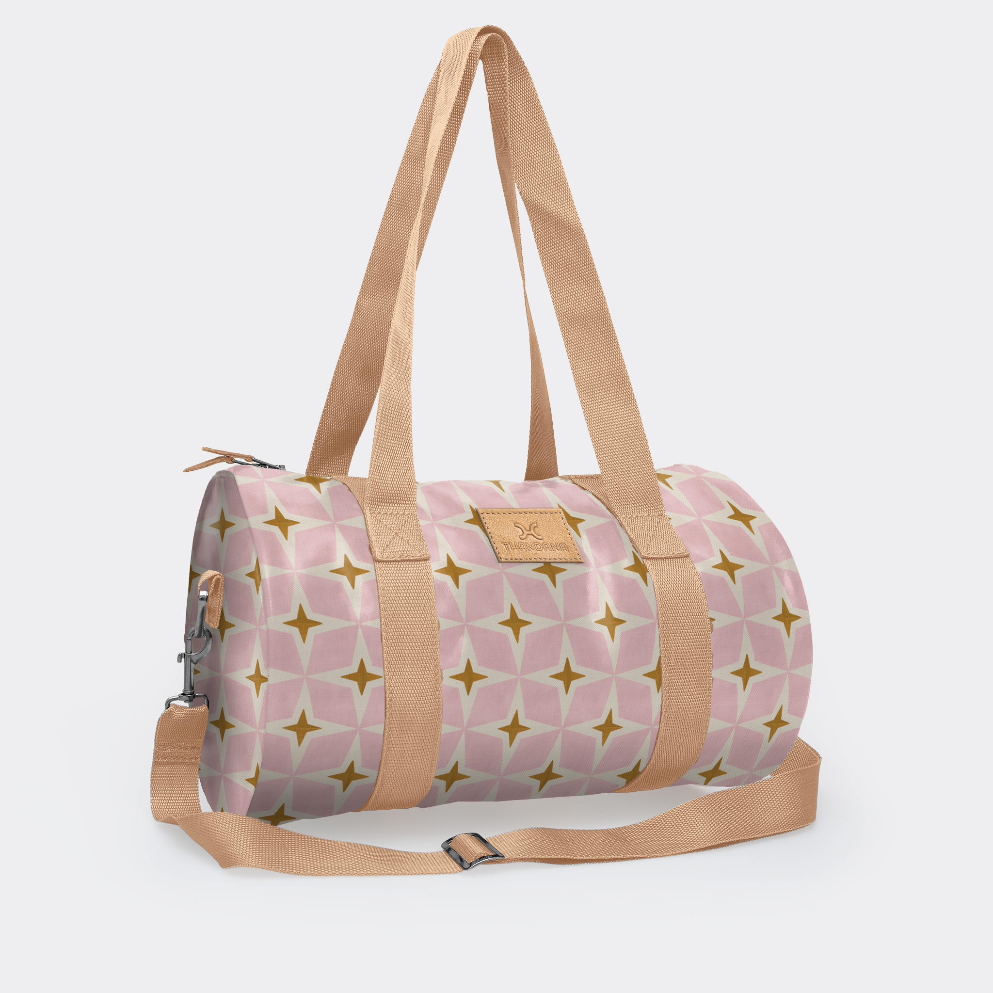 Sports & Gym Bag BEIGE Trim | Laminated Fabric