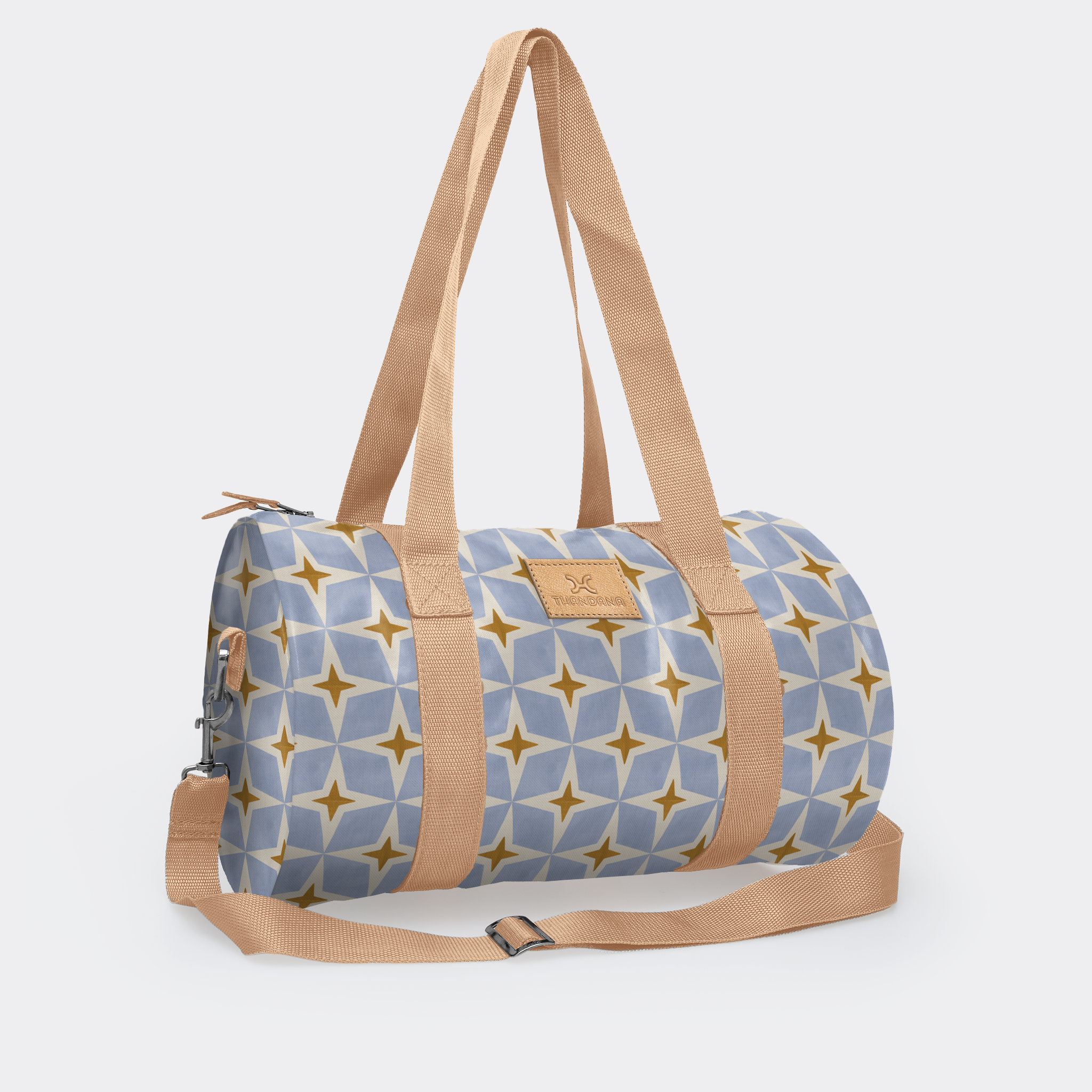 Sports & Gym Bag BEIGE Trim | Laminated Fabric