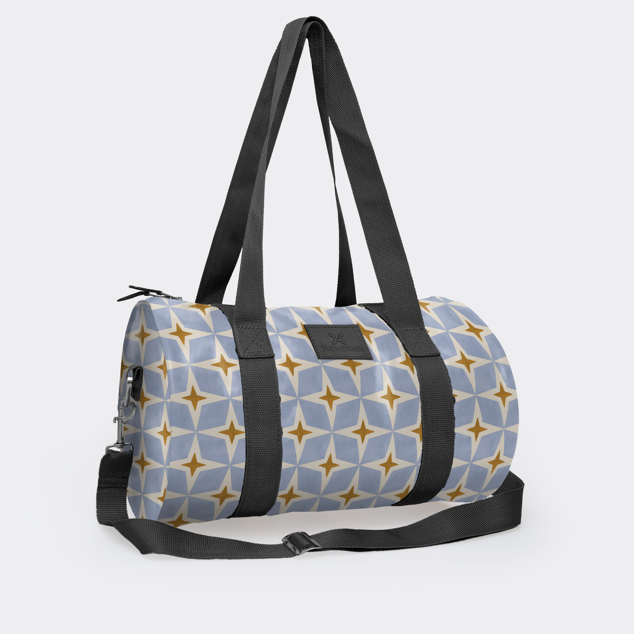 Sports & Gym Bag BLACK Trim | Laminated Fabric