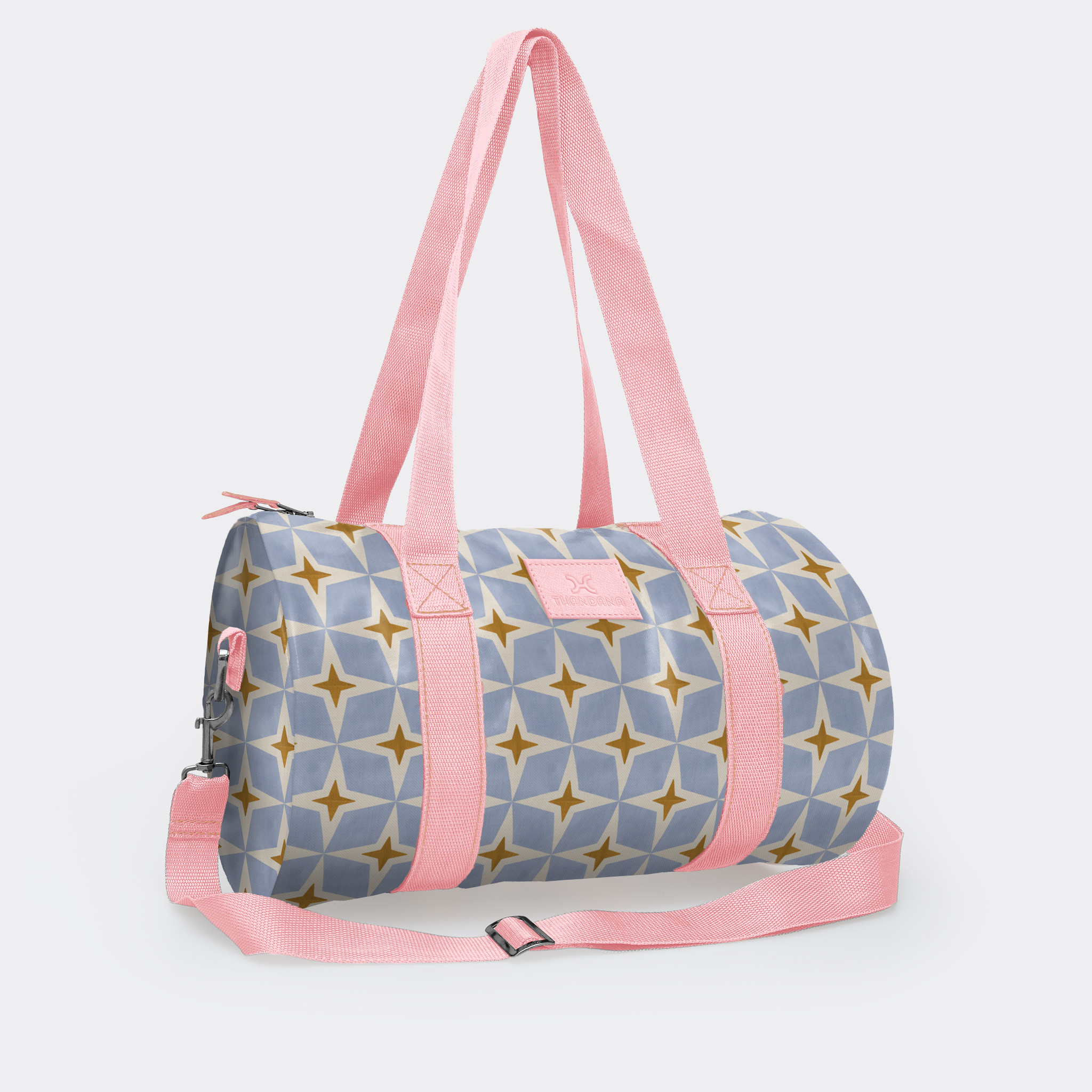 Sports & Gym Bag PINK Trim | Laminated Fabric