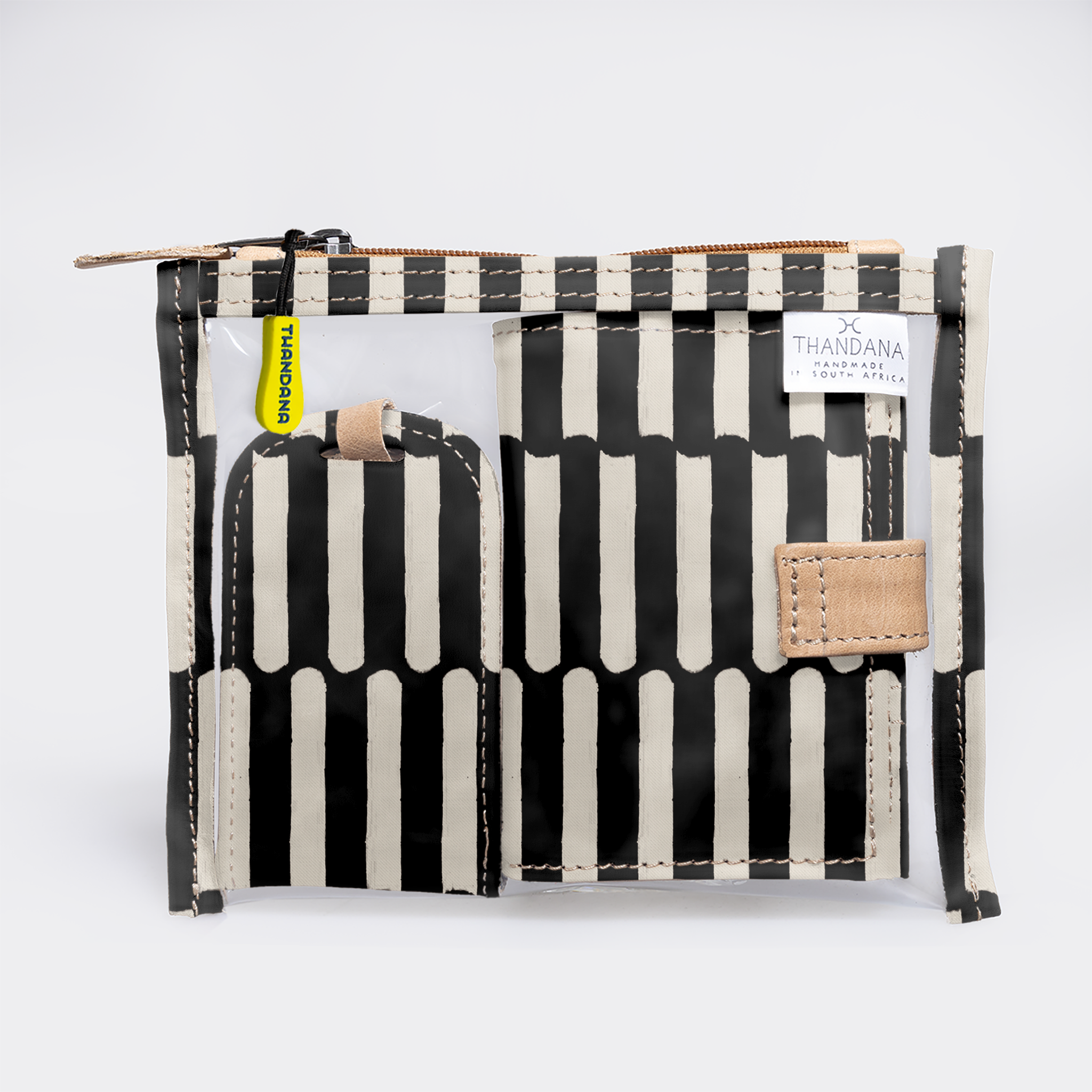 Travel Set | Laminated Fabric with Genuine Leather