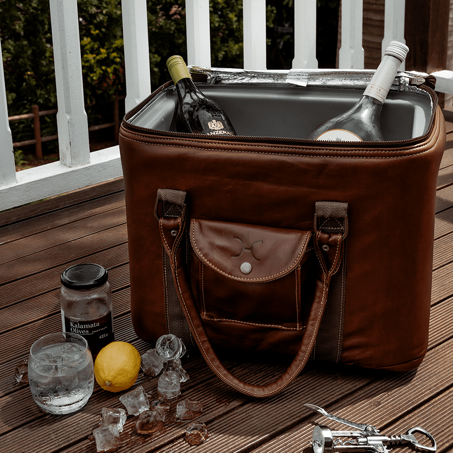 25l Box Cooler | Genuine Leather & Hard Inner Bin Box Cooler by Thandana