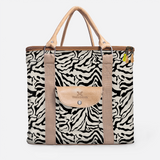 25l Box Cooler | Laminated Fabric with Genuine Leather & Hard Inner Bin Nomad Stripe - Pitch Box Cooler by Thandana