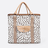 25l Box Cooler | Laminated Fabric with Genuine Leather & Hard Inner Bin Seeds – White Box Cooler by Thandana