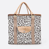 25l Box Cooler | Laminated Fabric with Genuine Leather & Hard Inner Bin Cheetah – White Box Cooler by Thandana