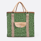 25l Box Cooler | Laminated Fabric with Genuine Leather & Hard Inner Bin Cheetah – Olive Box Cooler by Thandana
