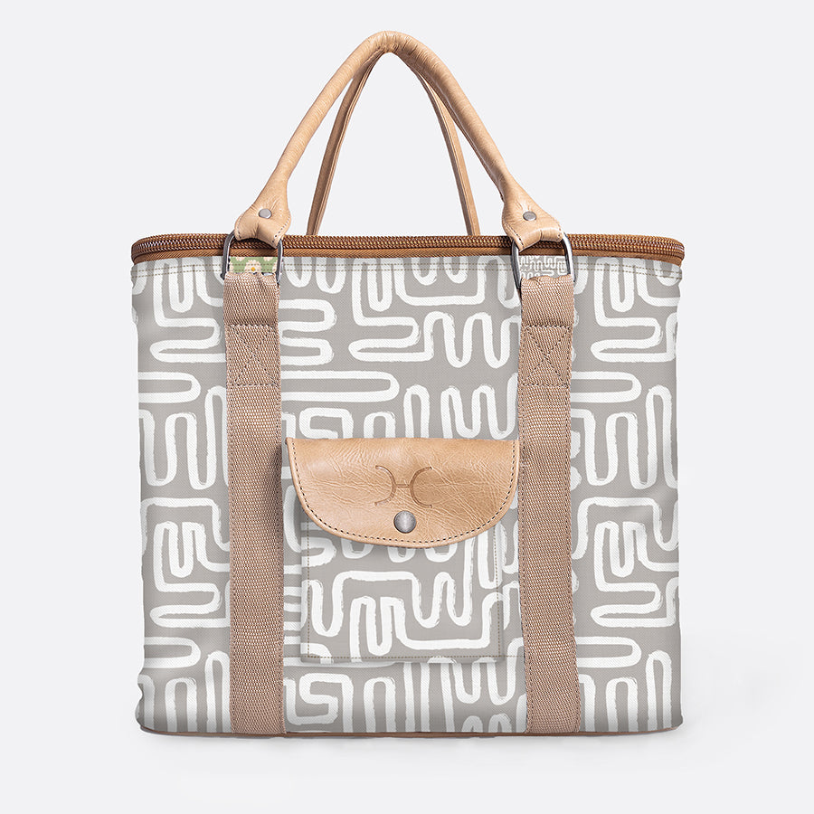 25l Box Cooler | Laminated Fabric with Genuine Leather & Hard Inner | Corporate Geo - Moonstruck Box Cooler by Thandana