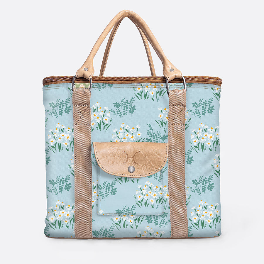 25l Box Cooler | Laminated Fabric with Genuine Leather & Hard Inner | Corporate Crazy Daisy - Sage Box Cooler