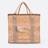 25l Box Cooler | Laminated Fabric with Genuine Leather & Hard Inner Bin Python - Bloom Box Cooler by Thandana