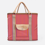 25l Box Cooler | Laminated Fabric with Genuine Leather & Hard Inner | Corporate Linear - Preppy Box Cooler by Thandana