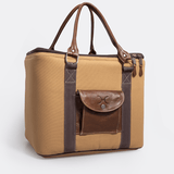 25L Box Cooler Wax Canvas & Leather Hard Plastic Inner - Thandana UK