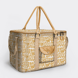 45l Big Boy Box Cooler | Laminated Fabric with Genuine Leather & Hard Inner Bin Geo - Sand Box Cooler by Thandana