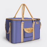 45l Big Boy Box Cooler | Laminated Fabric with Genuine Leather & Hard Inner Bin Linear - Jet Box Cooler by Thandana