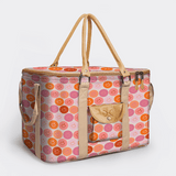 45l Big Boy Box Cooler | Laminated Fabric with Genuine Leather & Hard Inner Bin Smiley - Blush Box Cooler by Thandana