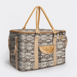 45l Big Boy Box Cooler | Laminated Fabric with Genuine Leather & Hard Inner Bin Python - Moody Box Cooler by Thandana