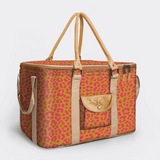 45l Big Boy Box Cooler | Laminated Fabric with Genuine Leather & Hard Inner Bin Cheetah - Preppy Box Cooler by Thandana